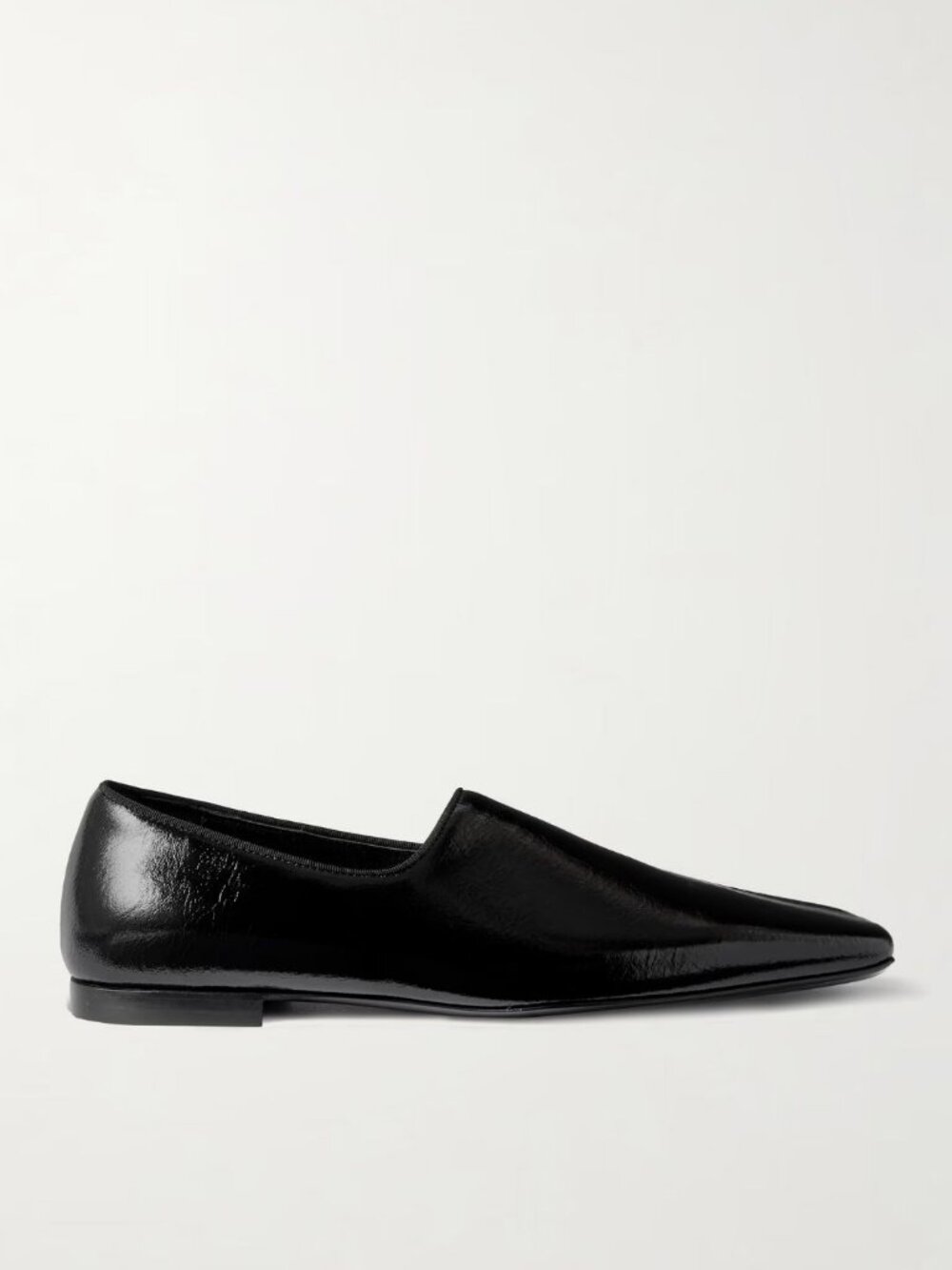 Toteme The Piped Patent-leather Loafers Black Size IT 36/ US 6 - Picture 2 of 11